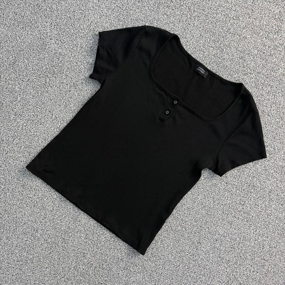 L 무신사스탠다드 스퀘어넥 반팔 니트 0415J 상품이미지1