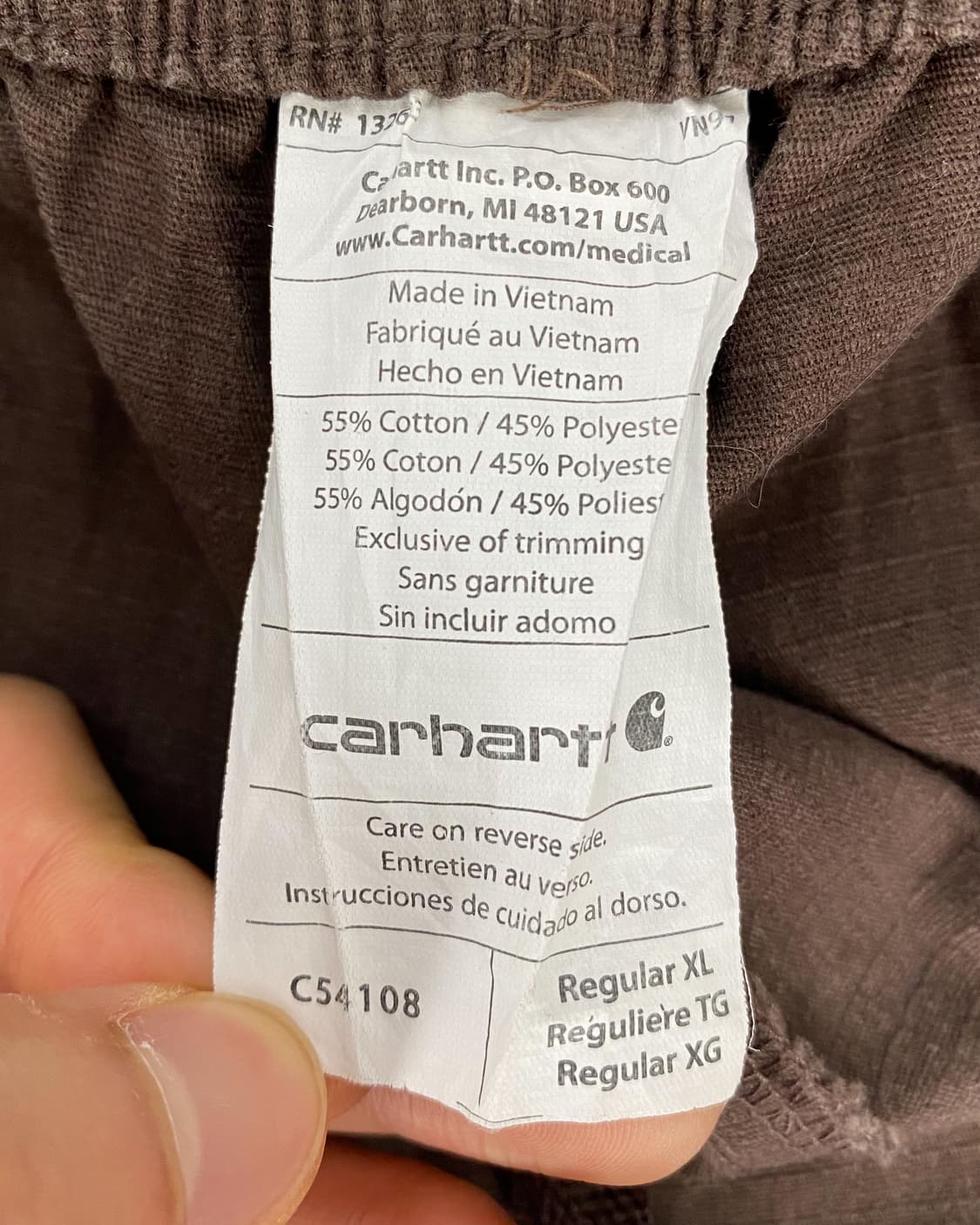 칼하트 C54108 멀티 카고 립스탑 스크럽 팬츠 상품이미지8