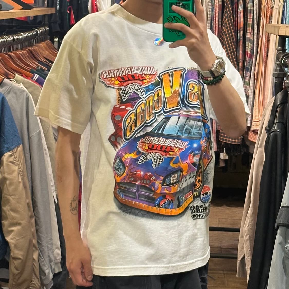 [HI] 빈티지 카 반팔티 화이트 상품이미지4