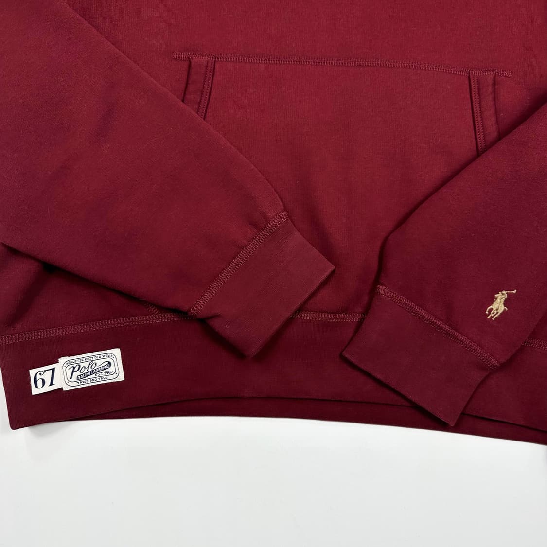 폴로 랄프로렌 클래식 후드티 버건디 L 상품이미지4