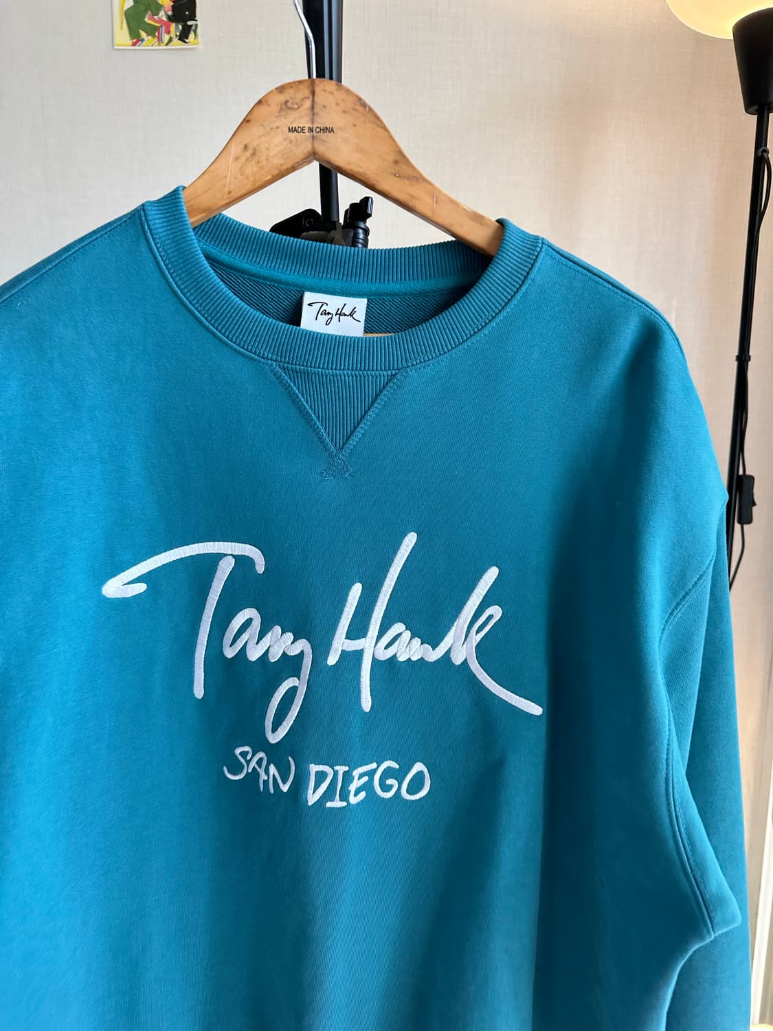 Tony hawk 로고 맨투맨 터쿼이즈 상품이미지3