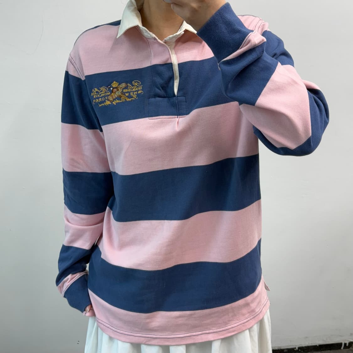 [L] 폴로 커스텀핏 스트라이프 럭비티 상품이미지2