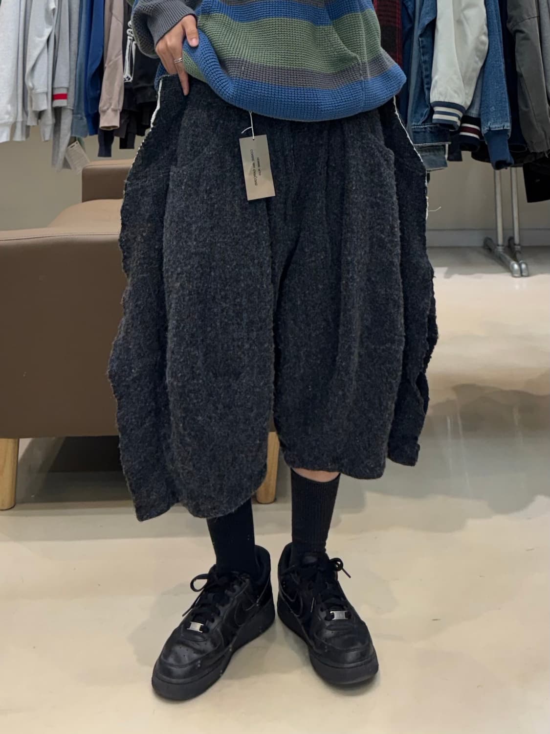 꼼데가르송 옴므플러스 데드스탁 스트라이프 하프팬츠 상품이미지6