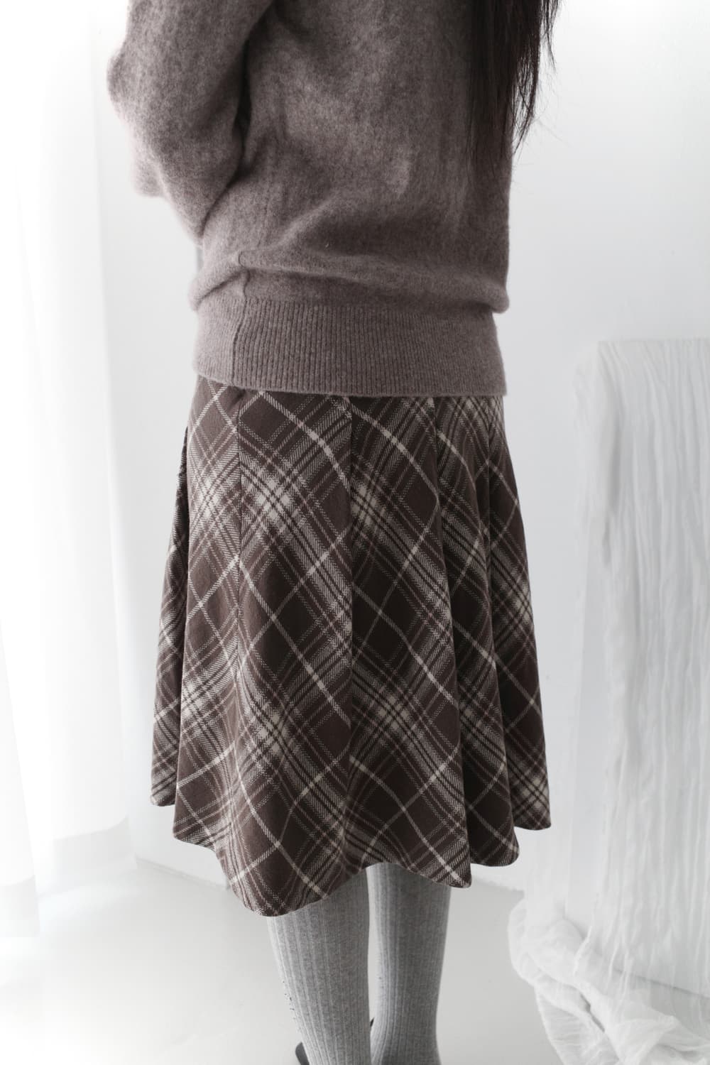 check pleats skirt  상품이미지6