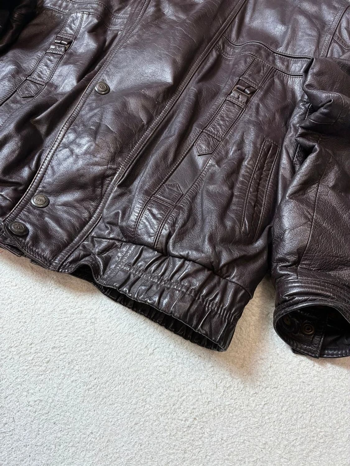 Selectede 90's 2중핏 소가죽 블루종 자켓 PN7151 상품이미지4