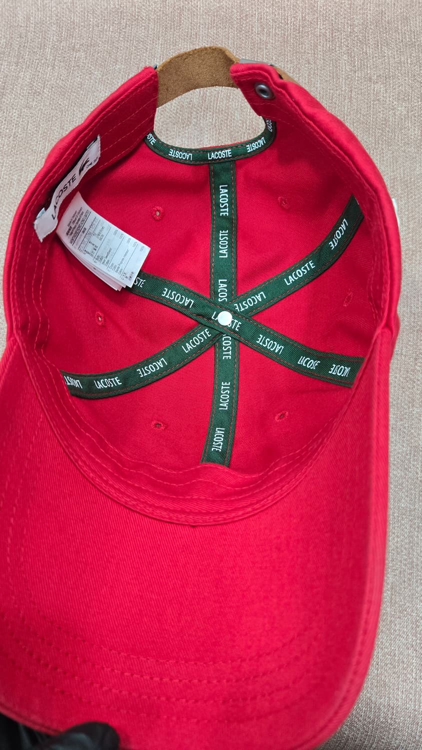 라코스테 레드 볼캡 모자 상품이미지6