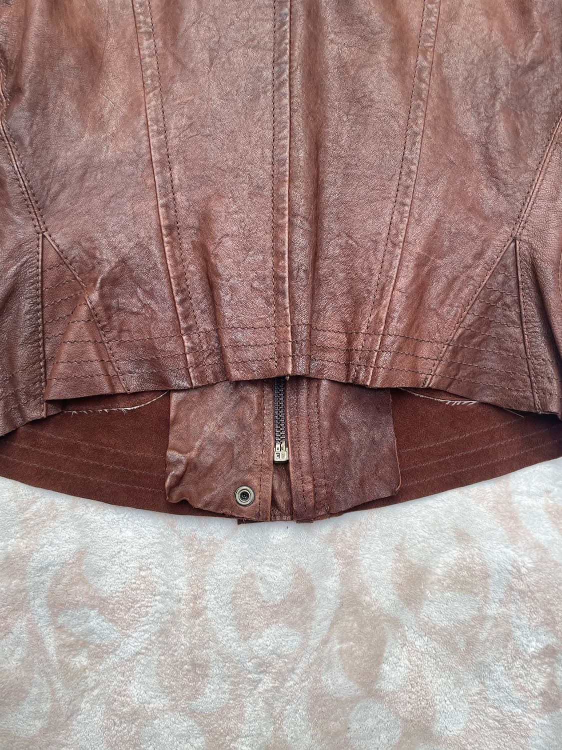Vintage brown  hollywood Leather Jacket  상품이미지5