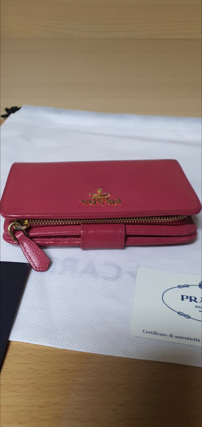 프라다 사피아노 반지갑/지갑 핑크 정품A급(보증서O) 상품이미지7
