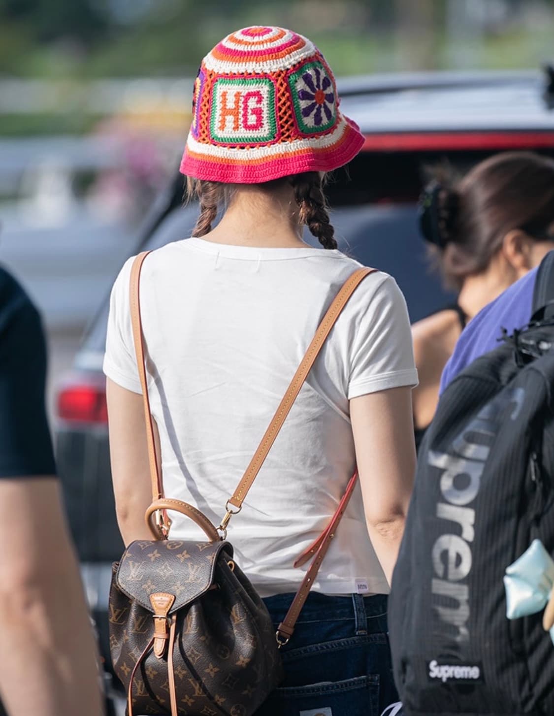 (새상품)히스테릭 글래머 니트 버킷햇 화이트 상품이미지2