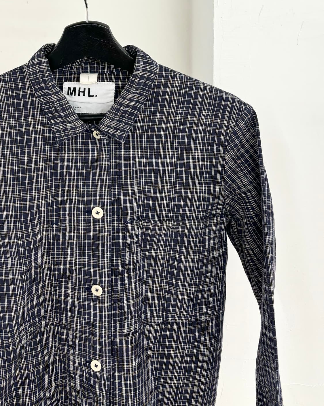 엠에이치엘 그레이 체크 셔츠 상품이미지4