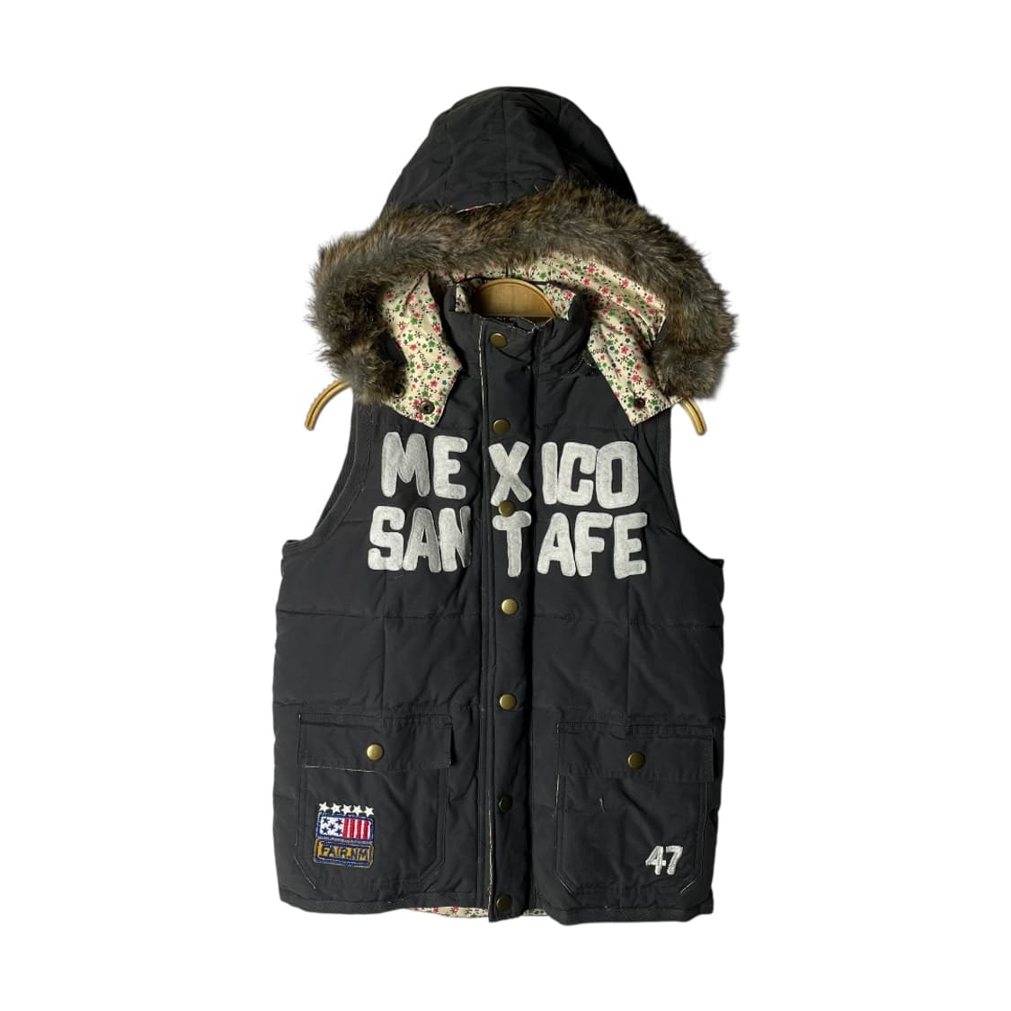 [Rough] 러프 재팬 패치 퍼 패딩 베스트 상품이미지1