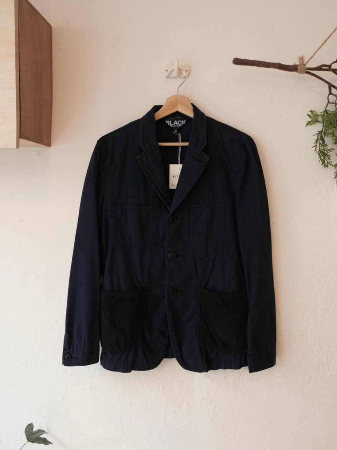 꼼데가르송 블랙 블레이저 자켓 상품이미지3