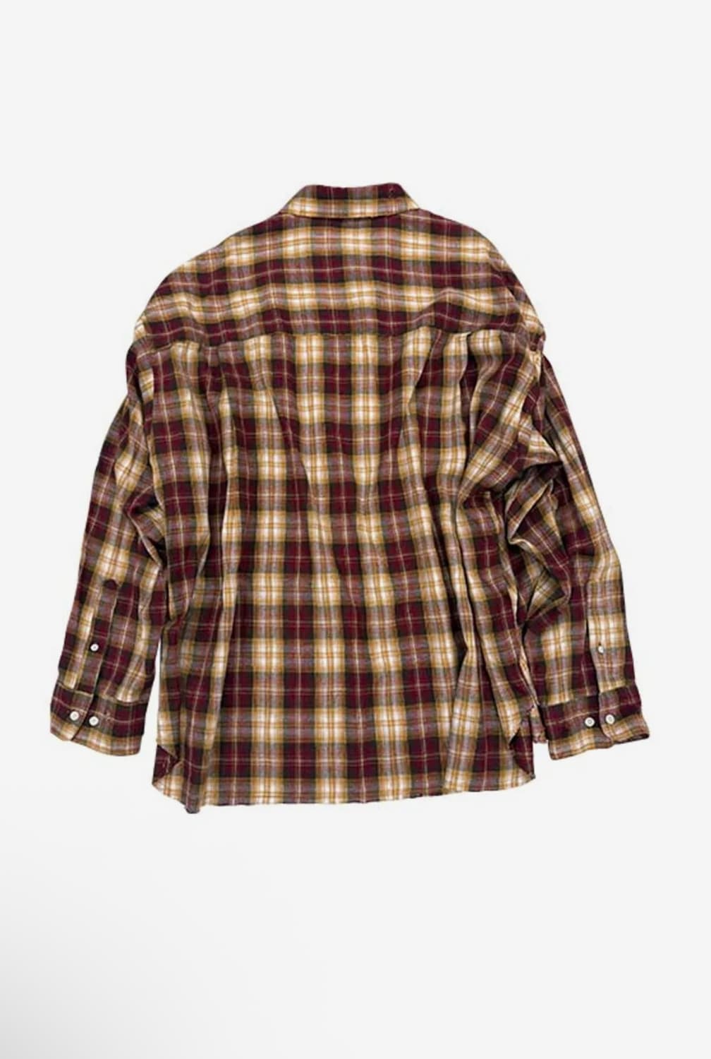 오디너리피플 레드 브라운 체크 셔츠 상품이미지5