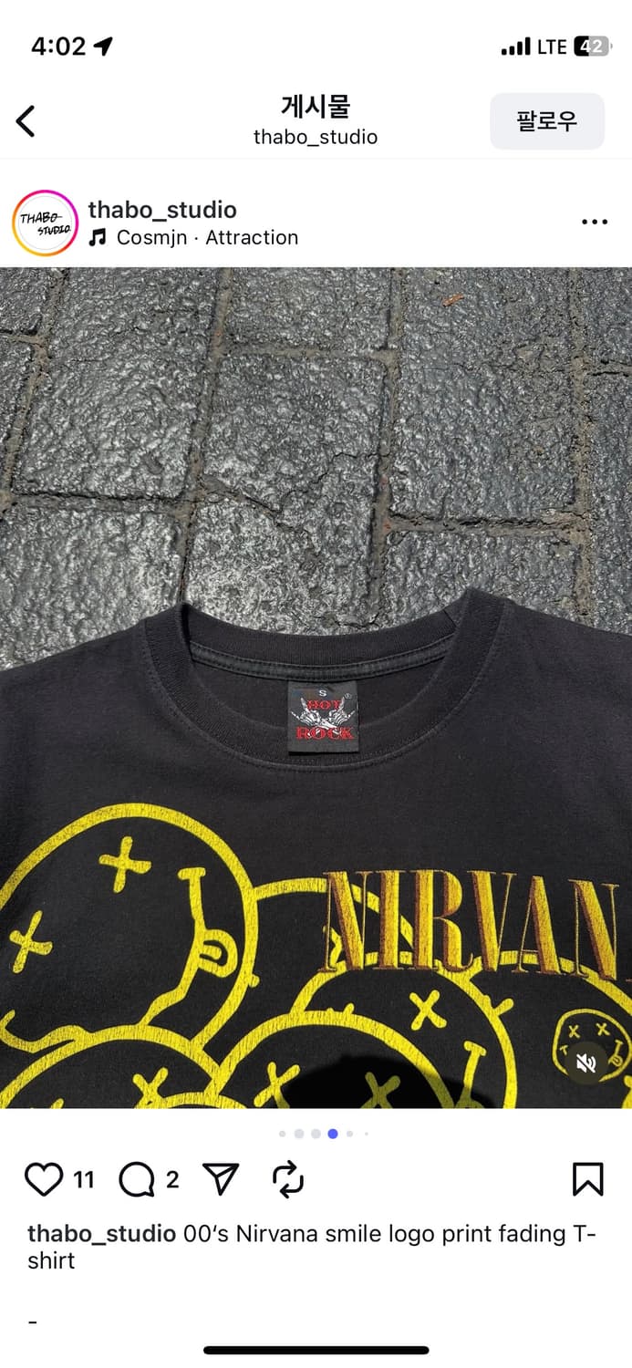 너바나 Nirvana 밴드 티셔츠 Band Tees 상품이미지2