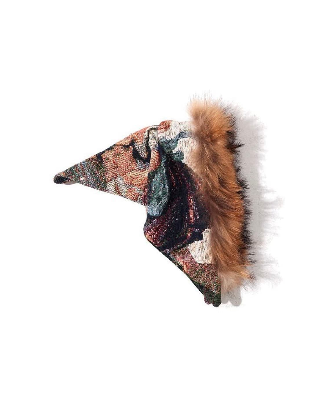 빈티지 퍼 모자 스카프 상품이미지2