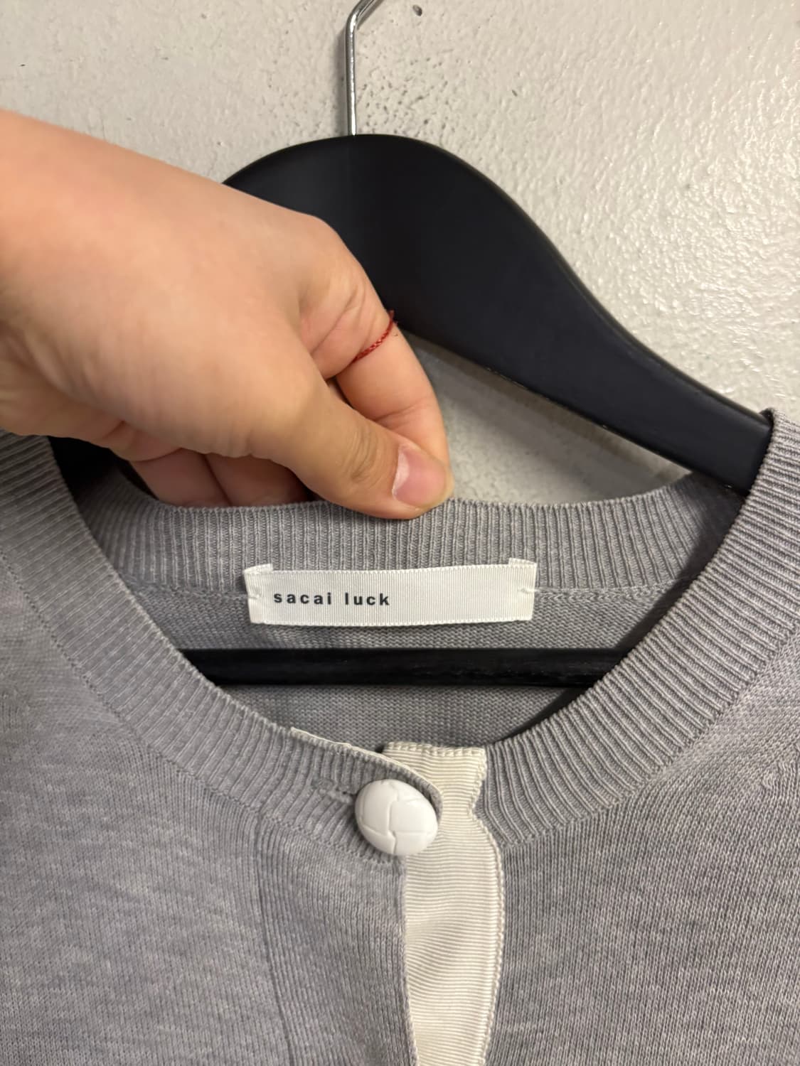 SACAI LUCK back panel cardigan grey 2 상품이미지7