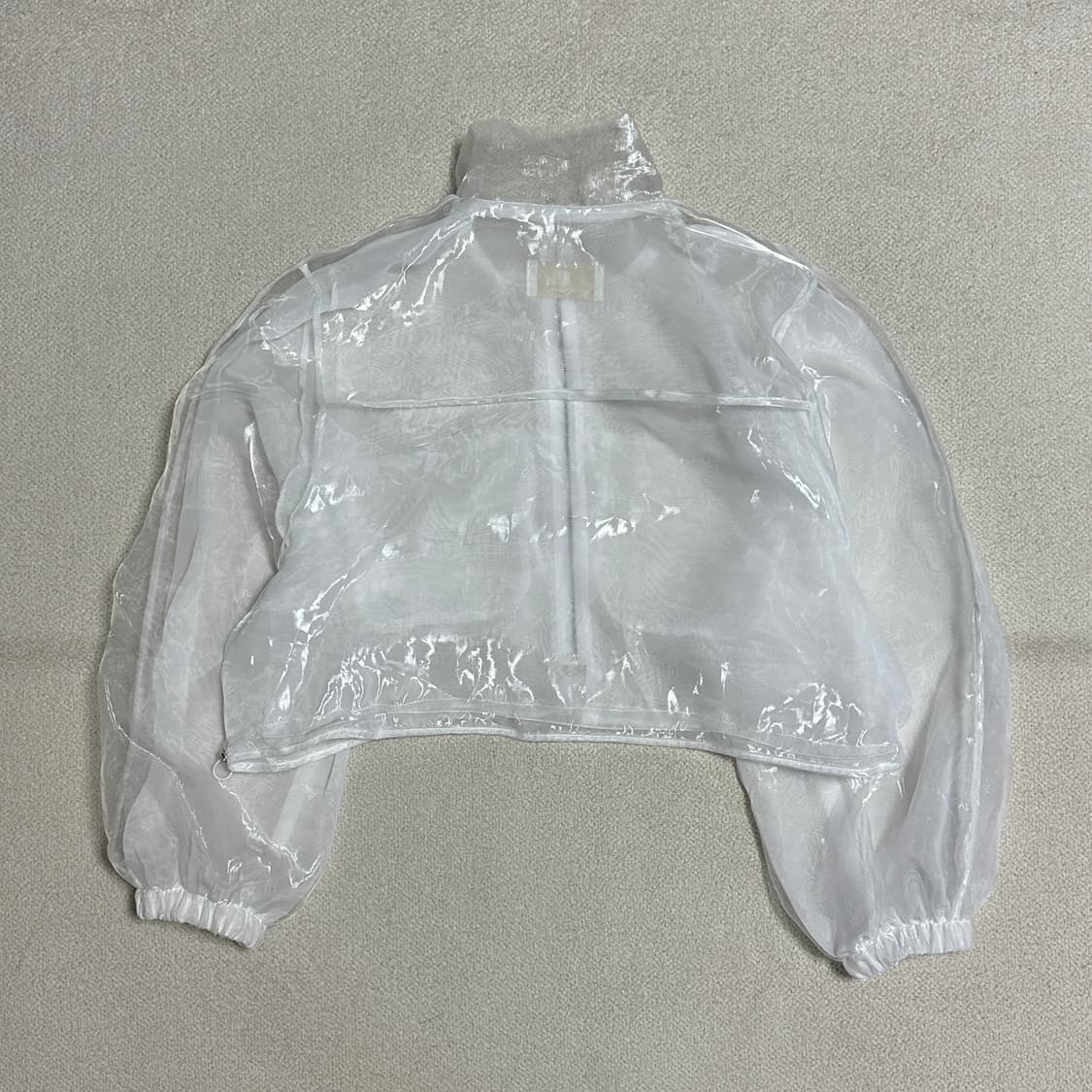 시스루 크롭 집업 자켓 상품이미지3