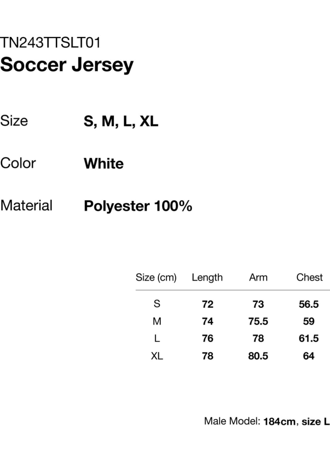 디스이즈네버댓 Soccer Jersey White 저지 긴팔 티셔츠 XL 상품이미지5