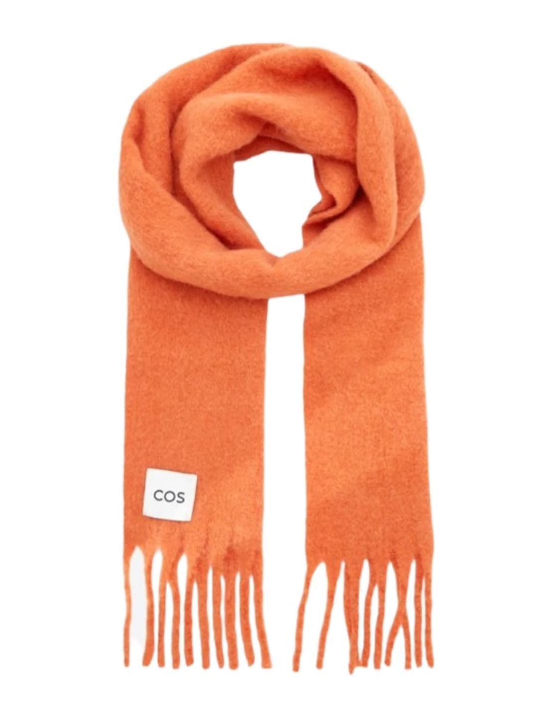 Cos 오버사이즈 알파카 혼방 스카프 브라이트 오렌지팝니다 상품이미지1