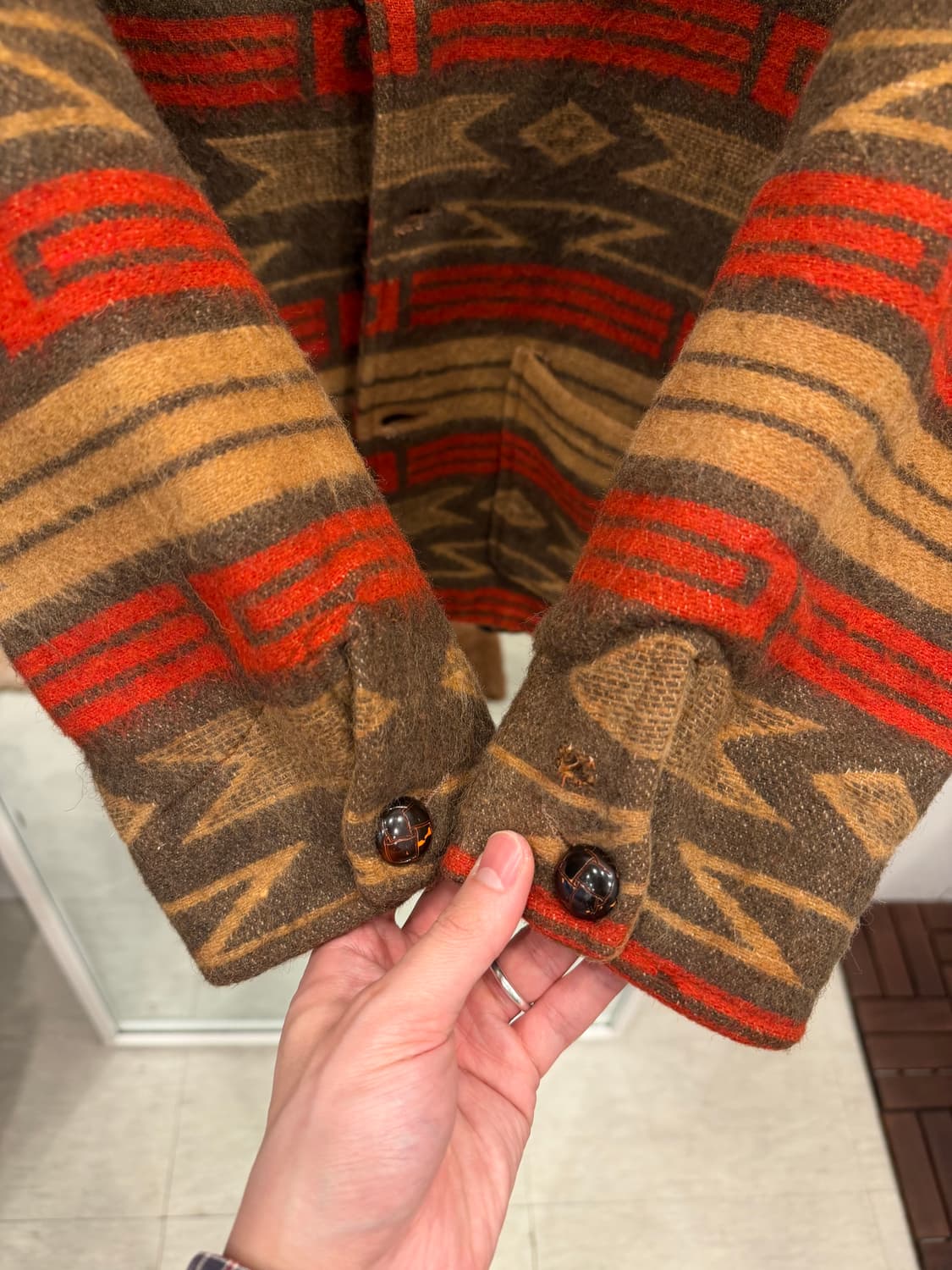 90s Baronet 빈티지 나바호 헤비 울 자켓 상품이미지6