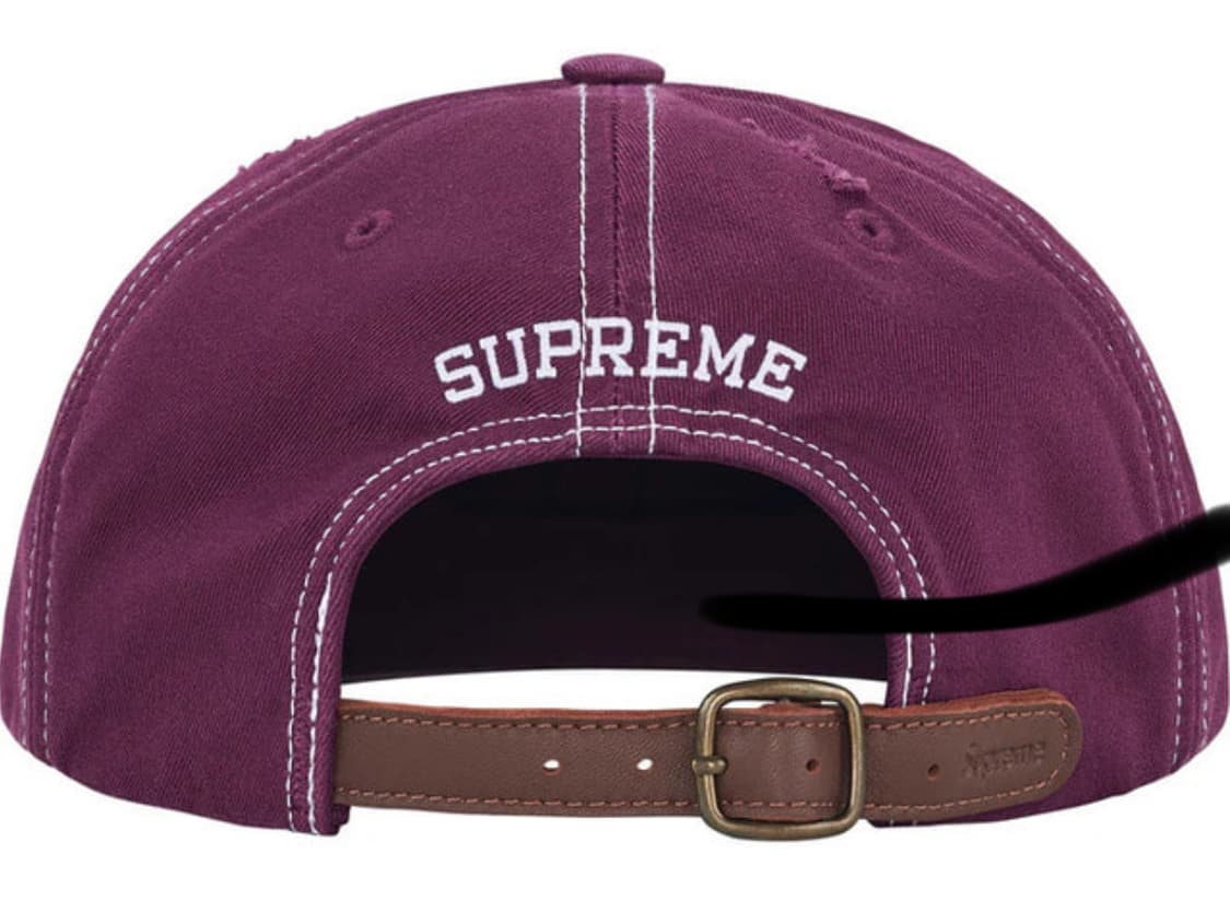 (새상품) 슈프림 Distressed Script 6-Panel Dark 상품이미지2