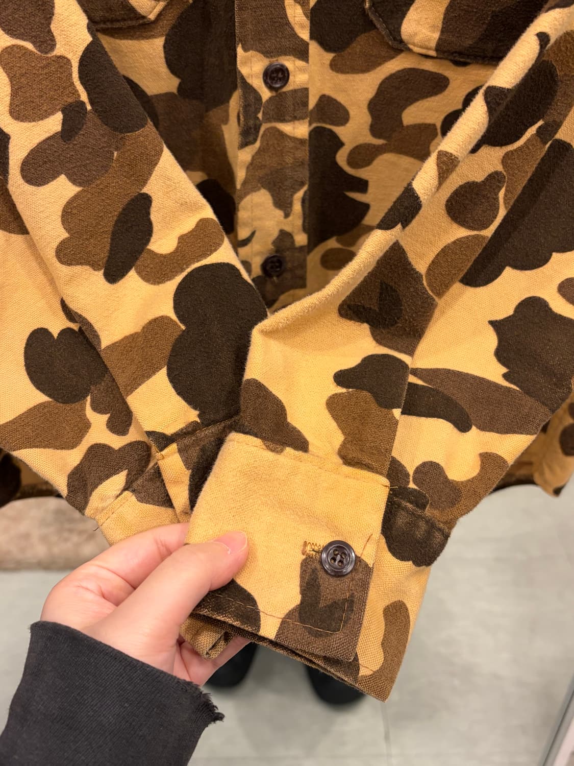 80s DeerSkin 디어스킨 덕카모 멜톤 헌팅 샤모아 셔츠 (USA) 상품이미지5