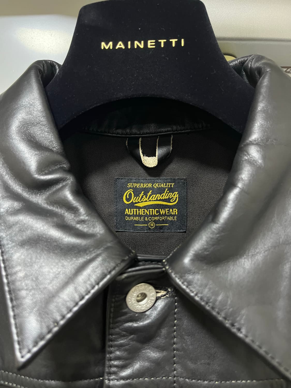 [M] 아웃스탠딩 10주년 티코어 대전판 레더자켓 상품이미지4