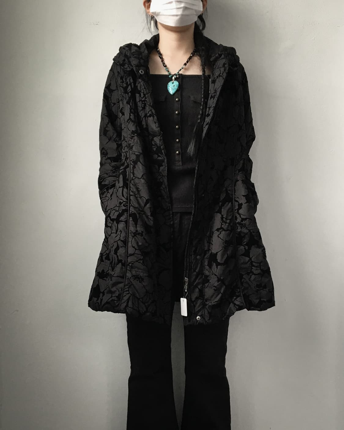 Pattern point high neck jacket 상품이미지8