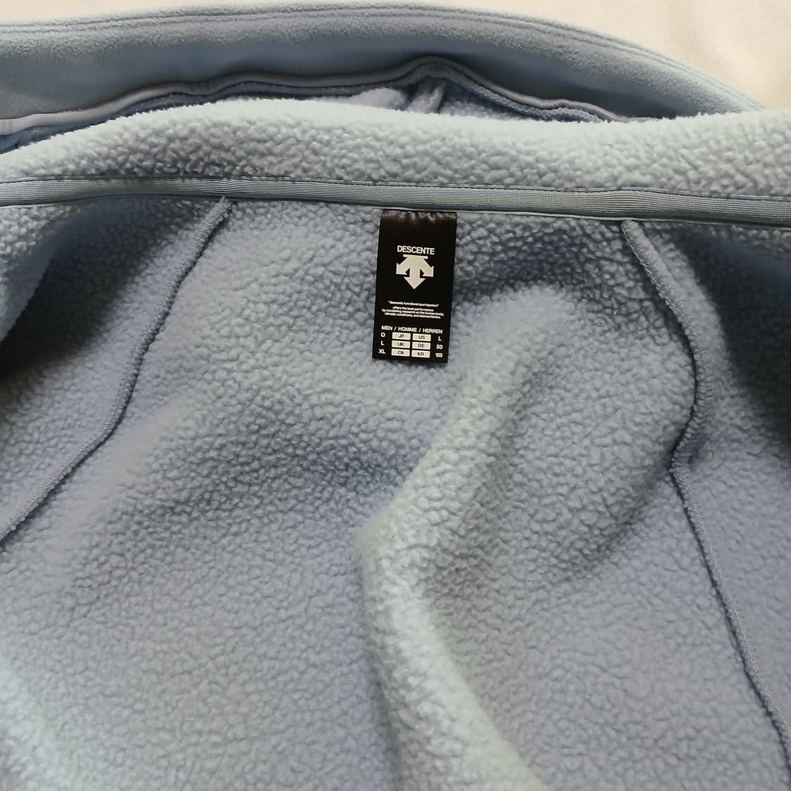 DESCENT 데상트 하늘색 본딩 후리스 아우디 따끈따끈 자켓 상품이미지8