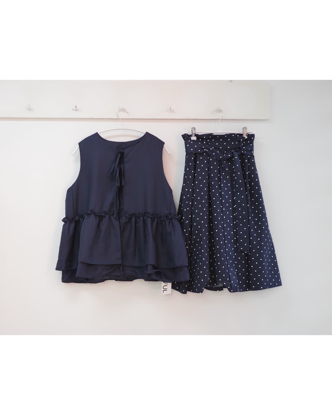  Dot navy skirt 상품이미지4