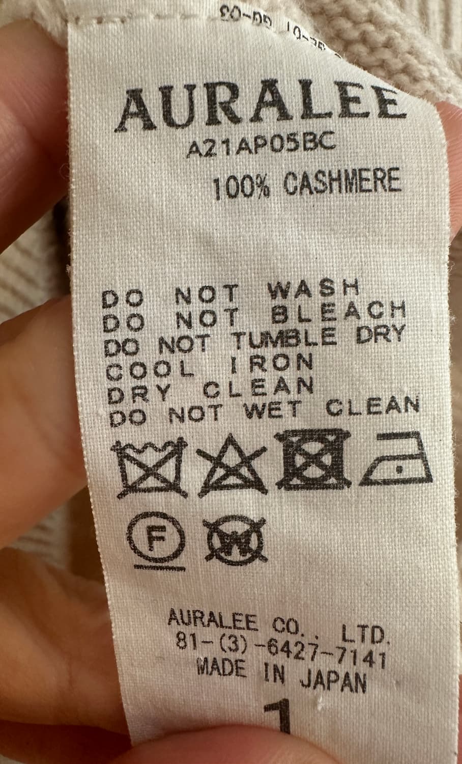 AURALEE 오라리 100% 베이비 캐시미어 니트 (1) 상품이미지5