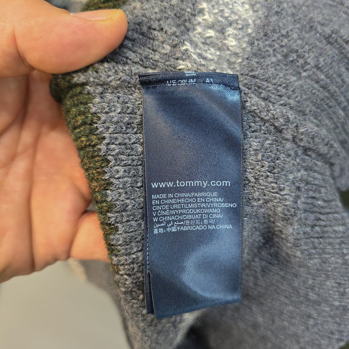 타미힐피거(Tommy Hilfiger) 스트라이프 니트 그레이 M 상품이미지7