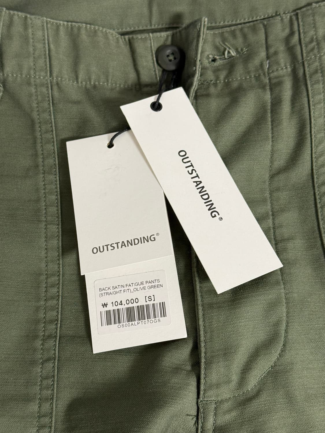 아웃스텐딩 BACK SATIN FATIGUE PANTS(30) 상품이미지2