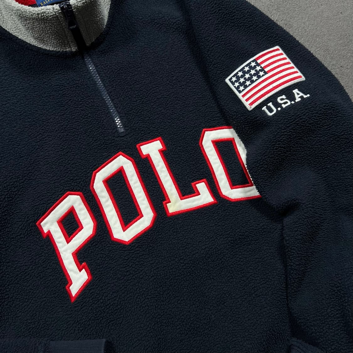 폴로 신형 성조기 하프집업 플리스 상품이미지3