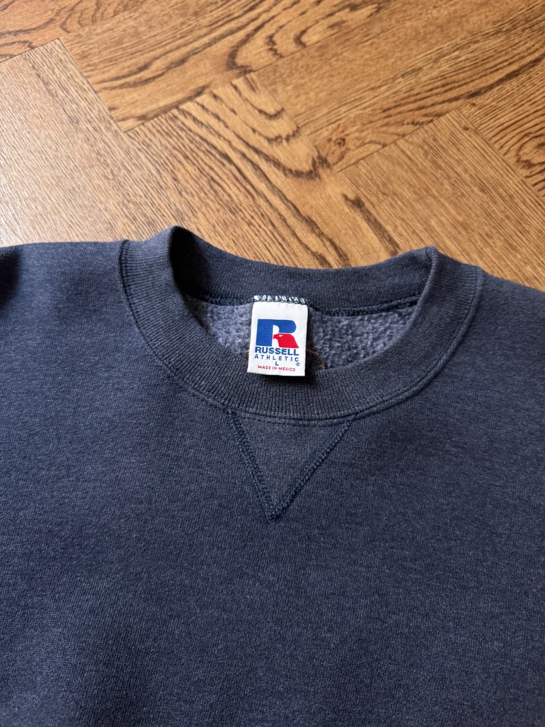 [L]Russell USA 러셀 네이비 플레인 스웻셔츠 상품이미지2