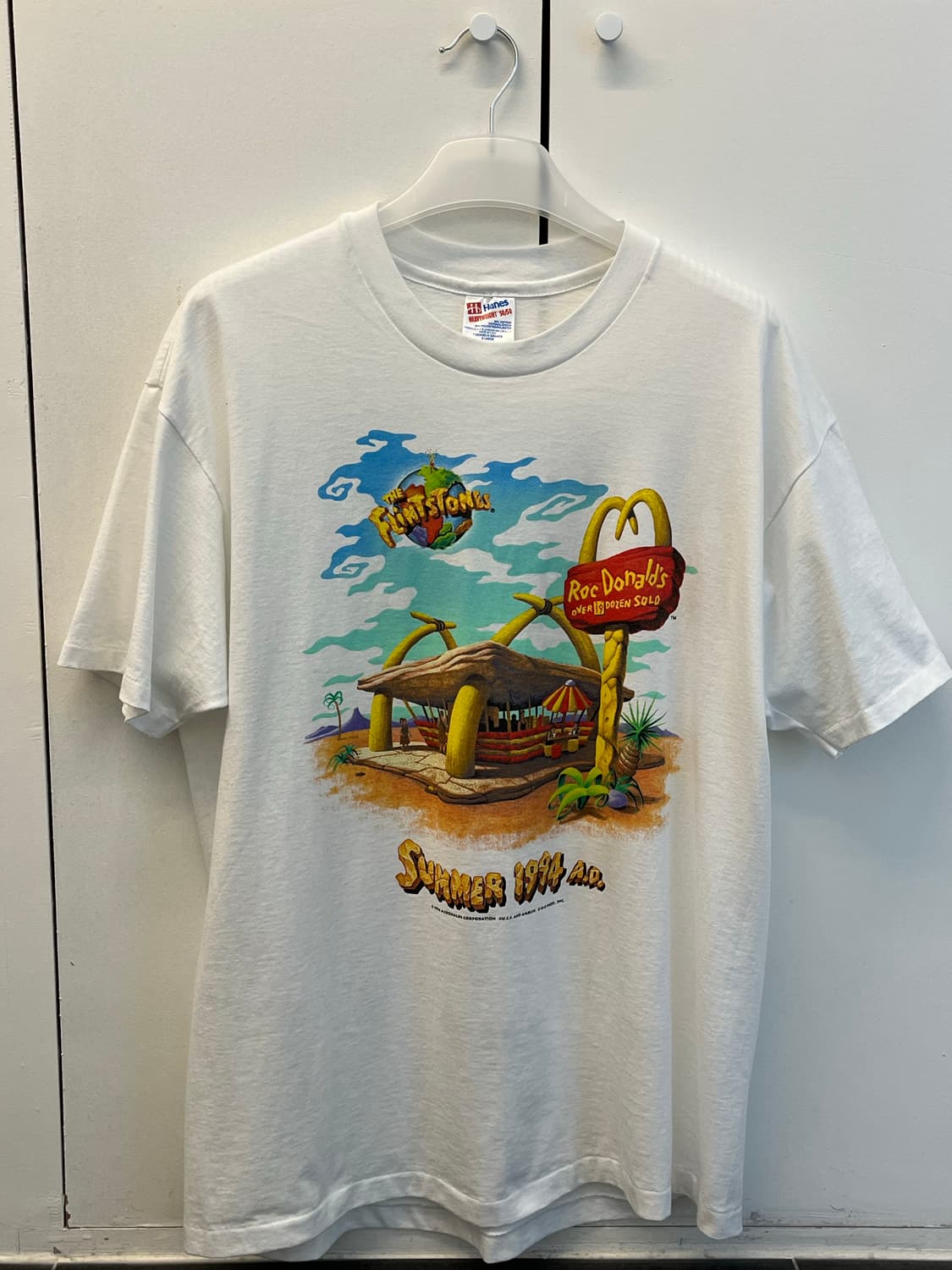 1994 맥도날드 X 플린트스톤 빈티지 티셔츠 XL 상품이미지2