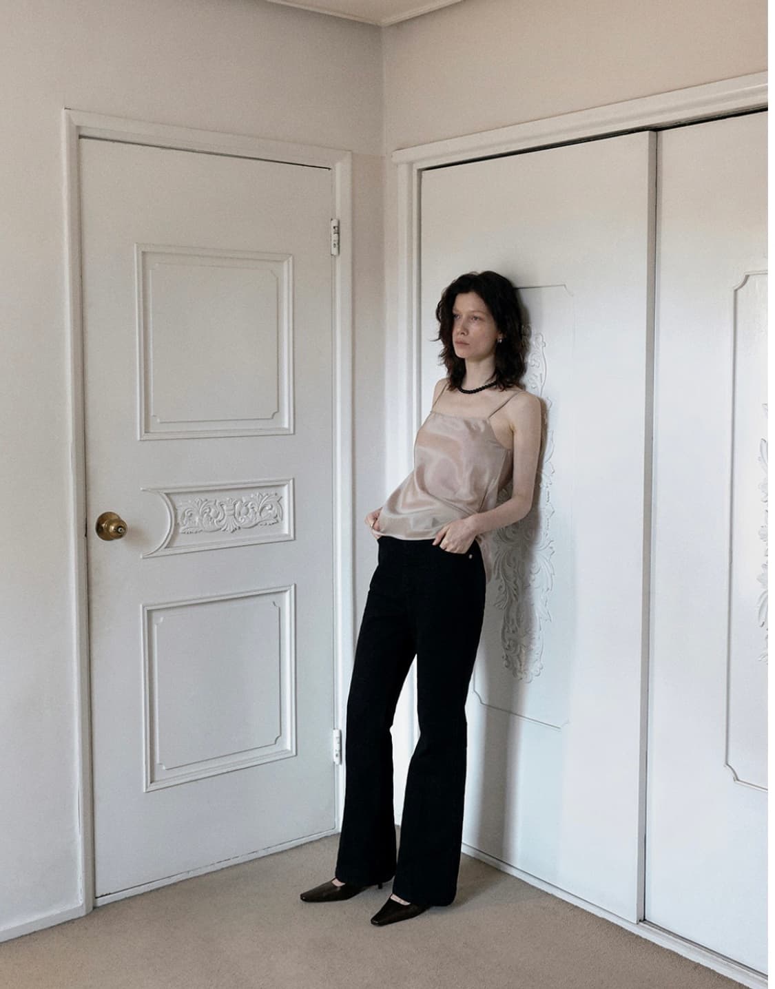 에퓨레 스퀘어 슬링백 구두 블랙 245 상품이미지5