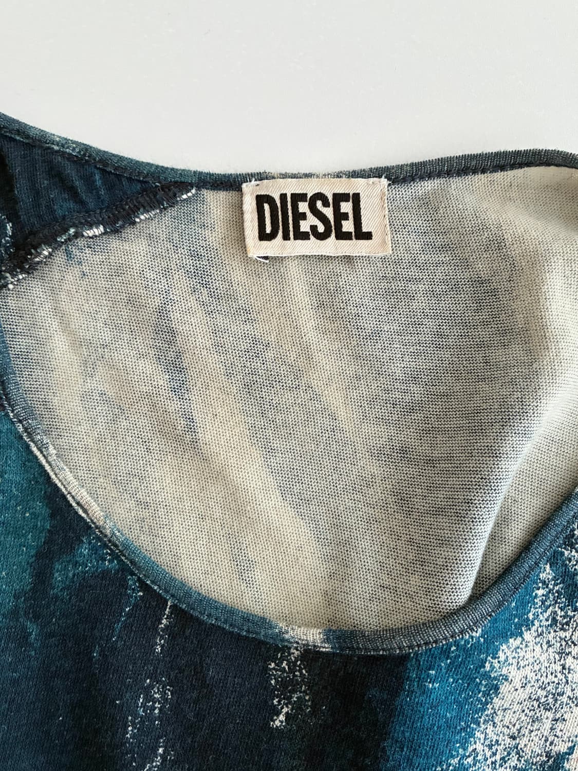 S) 디젤 DIESEL 빈티지 슬리브리스 블루 상품이미지5