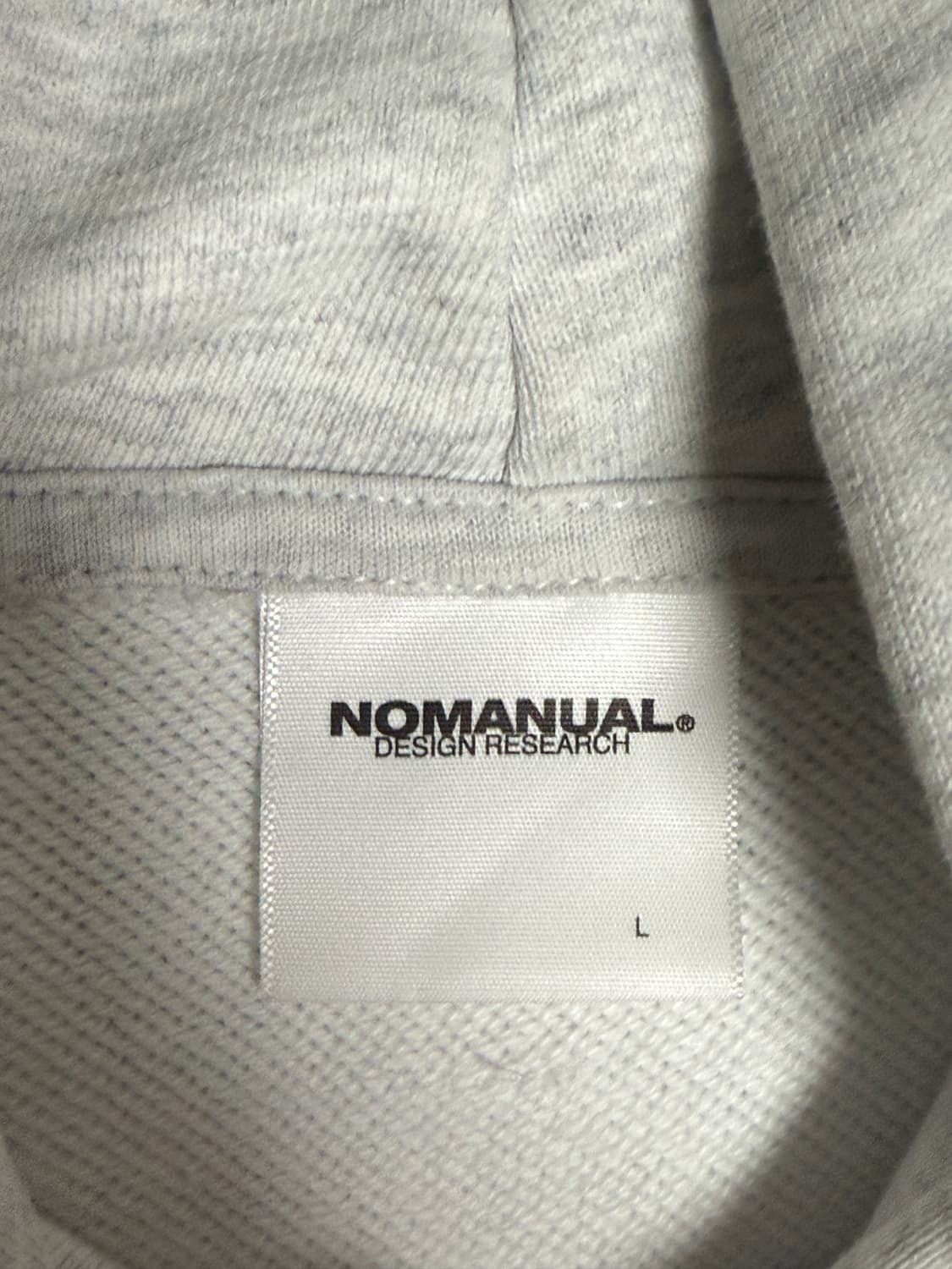 노매뉴얼 후드티 화이트멜란지 L 상품이미지2