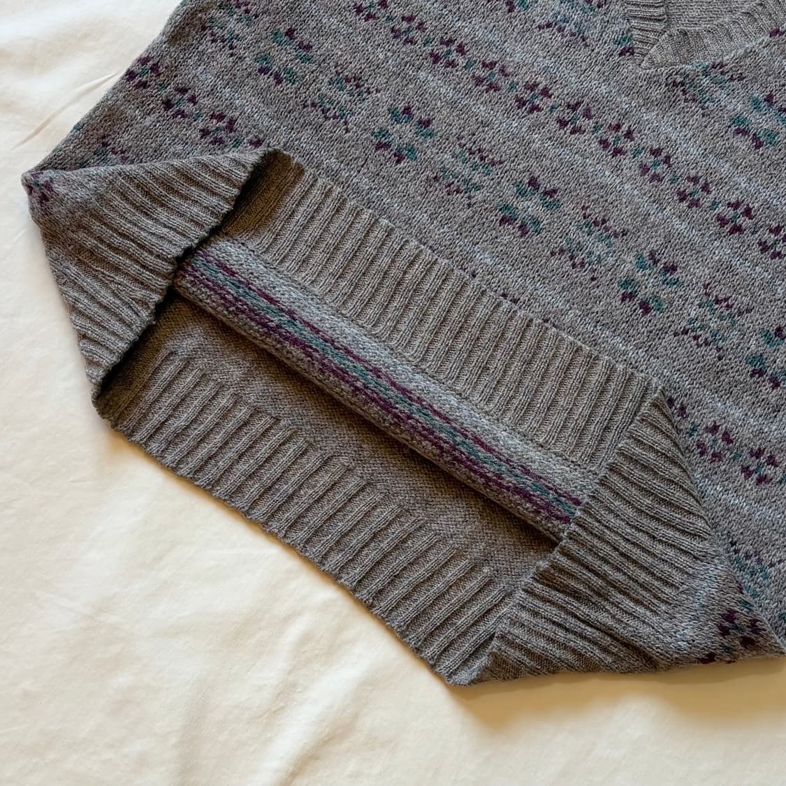 [107-110] 80s USA 페어아일 셰틀랜드 울 니트 베스트 상품이미지6