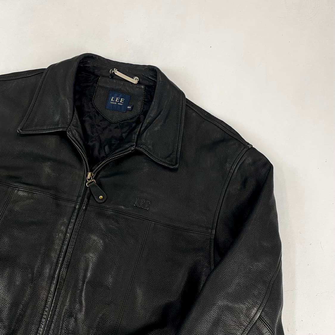 00s 빈티지 Lee 소가죽 블랙 레더 자켓 (103) 상품이미지1