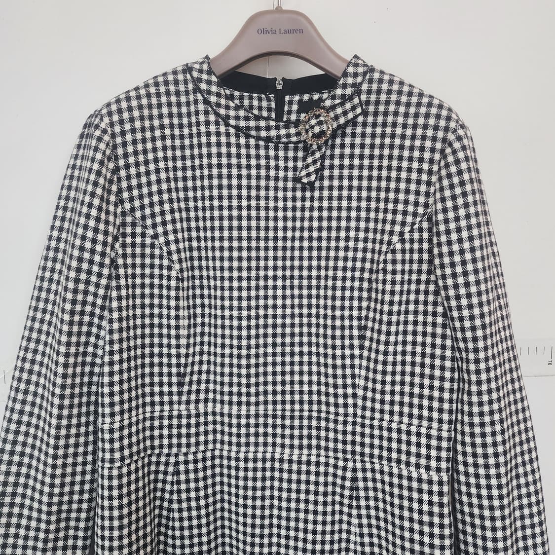 린KL 체크 롱 원피스 상품이미지2