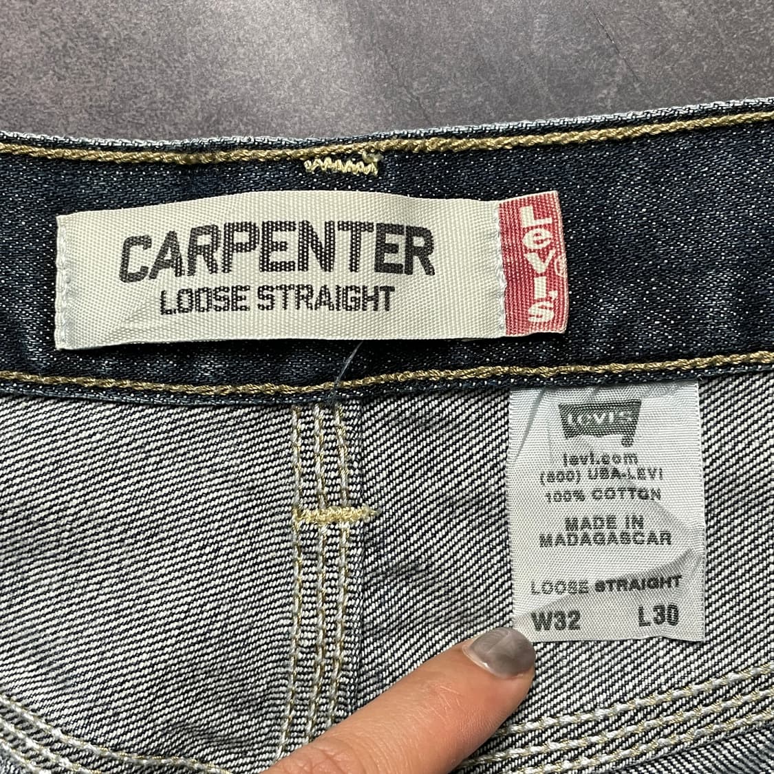 LEVI'S 00s 리바이스 코튼 데님 카펜터 팬츠 A00716 상품이미지8