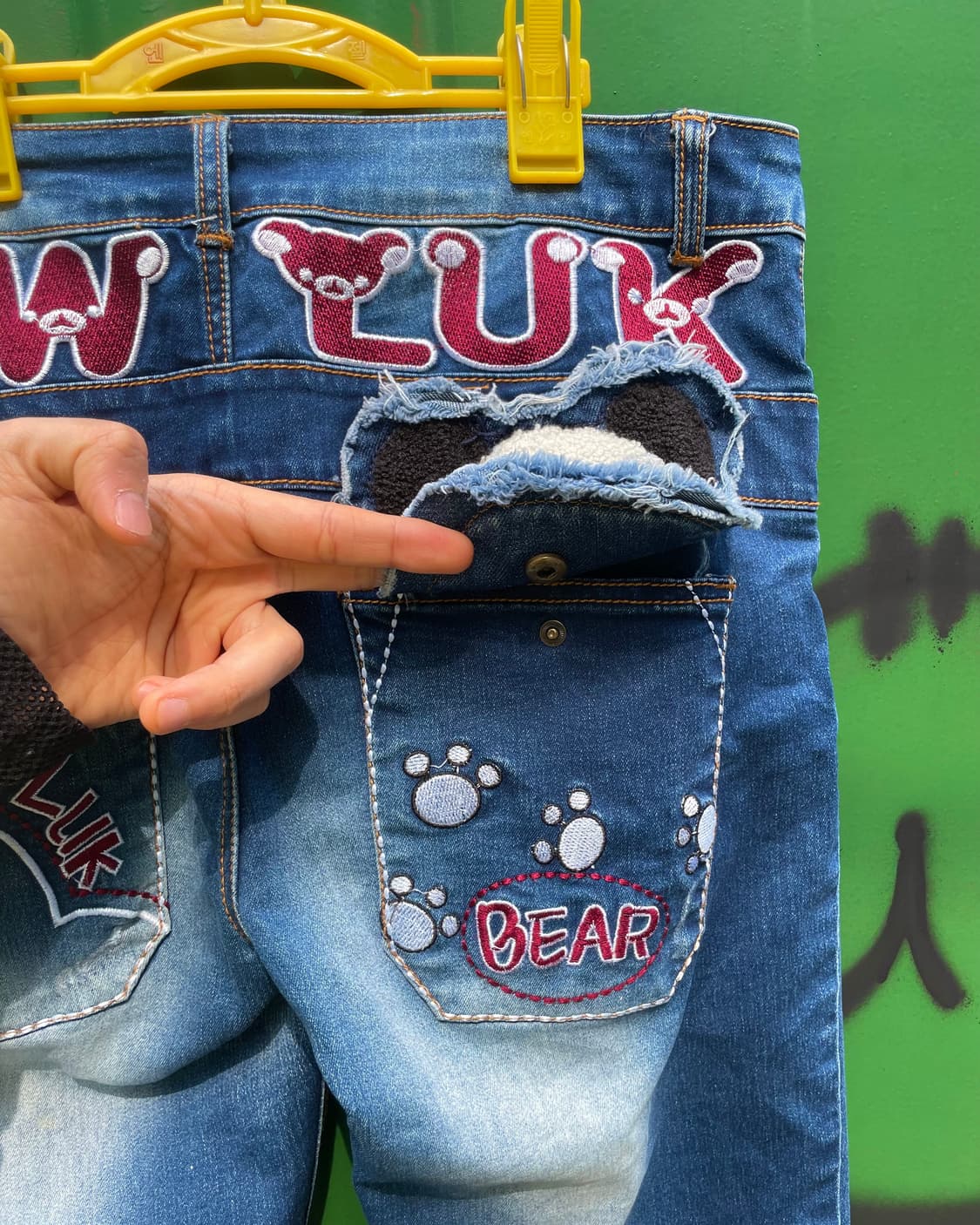 Kitch Panda Denim Washing Capri Pants  상품이미지8