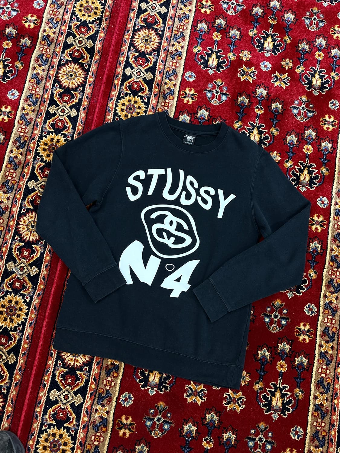 스투시 맨투맨 블랙 L 상품이미지5