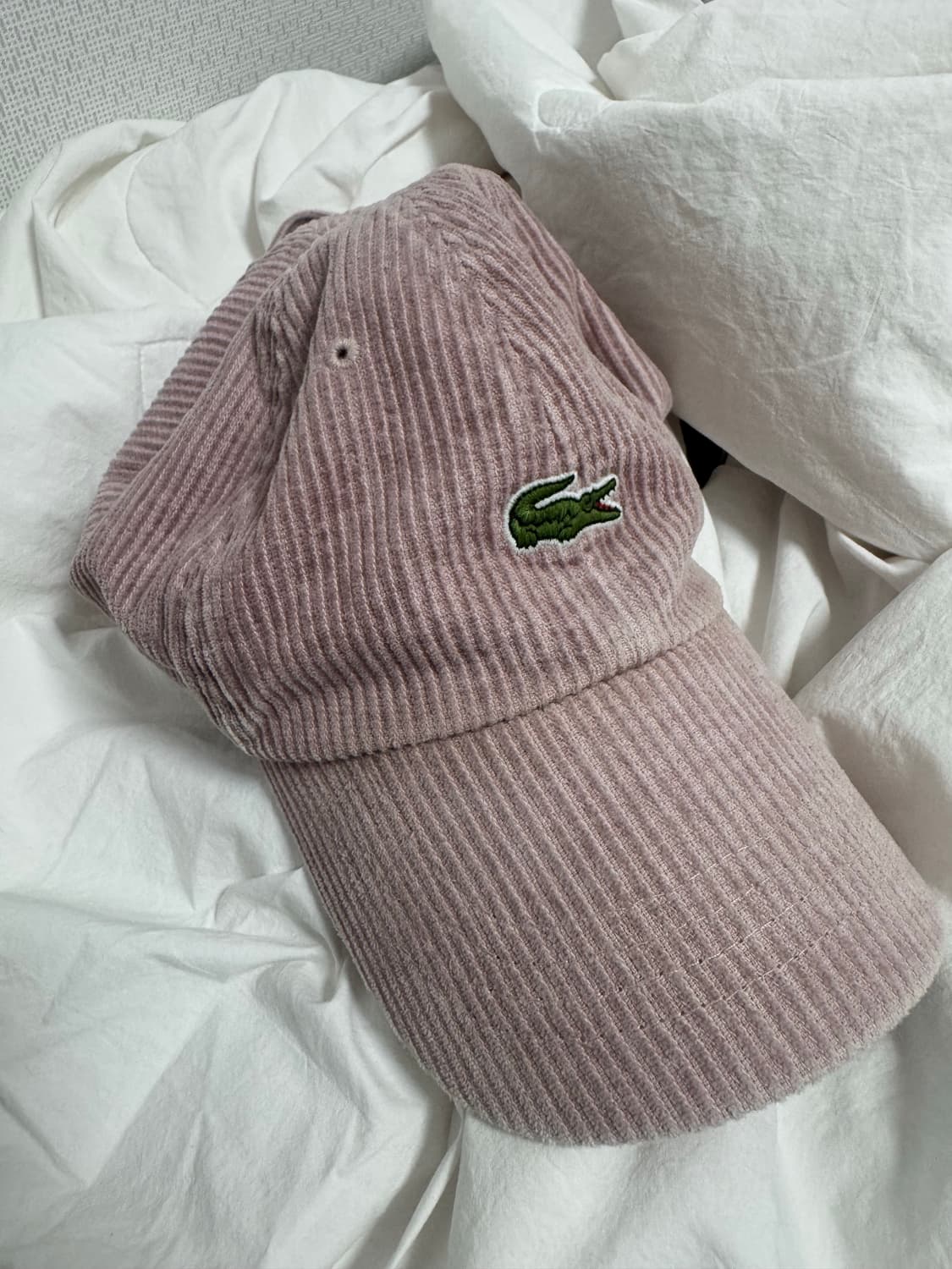 라코스테 코듀로이 볼캡 핑크 (정가89000) 상품이미지1
