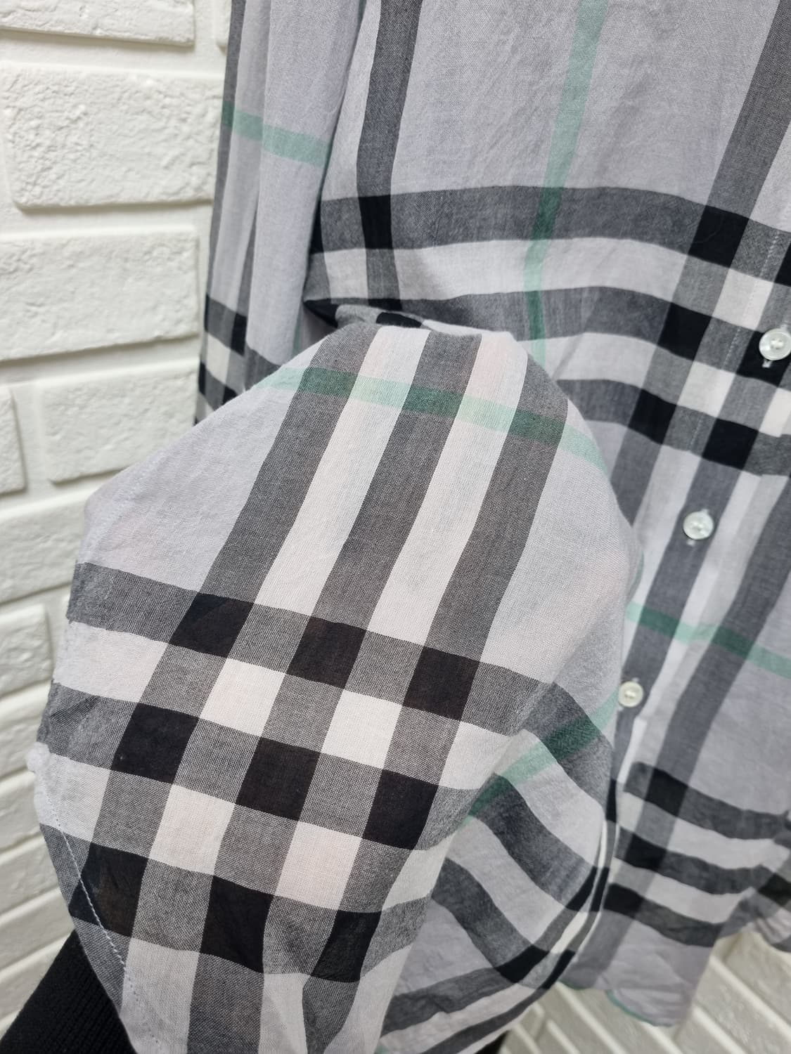 [uk8/66/정품] 버버리 그레이체크 블라우스 상품이미지6