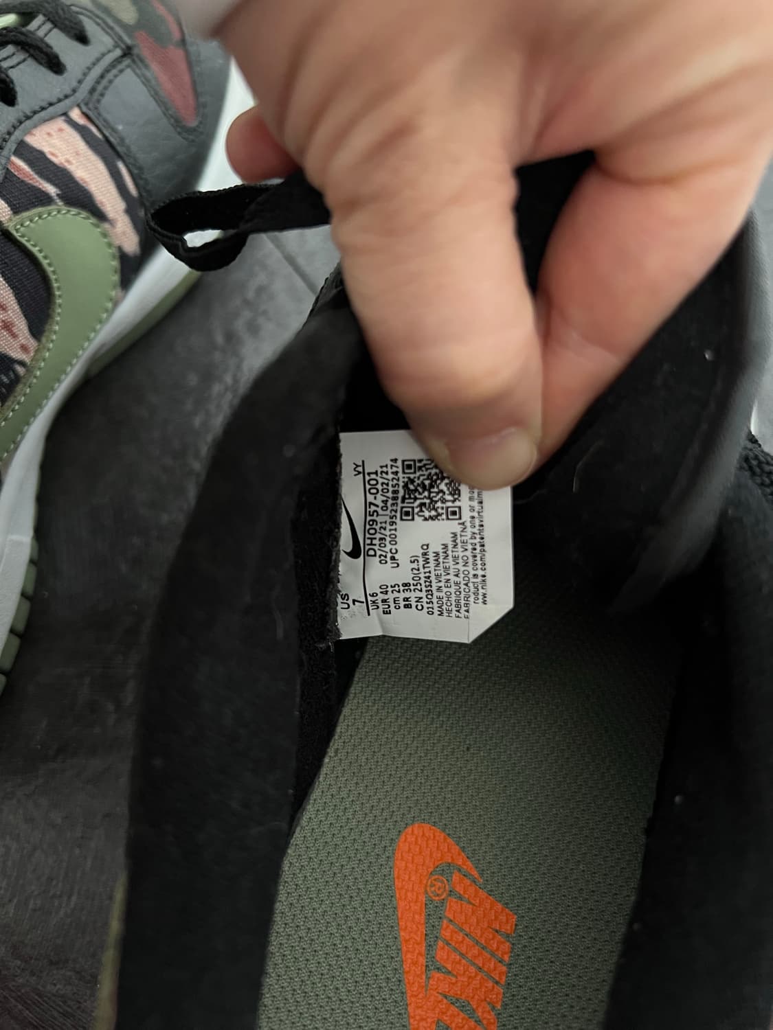 나이키 덩크 로우 SE 멀티카모 250 상품이미지5