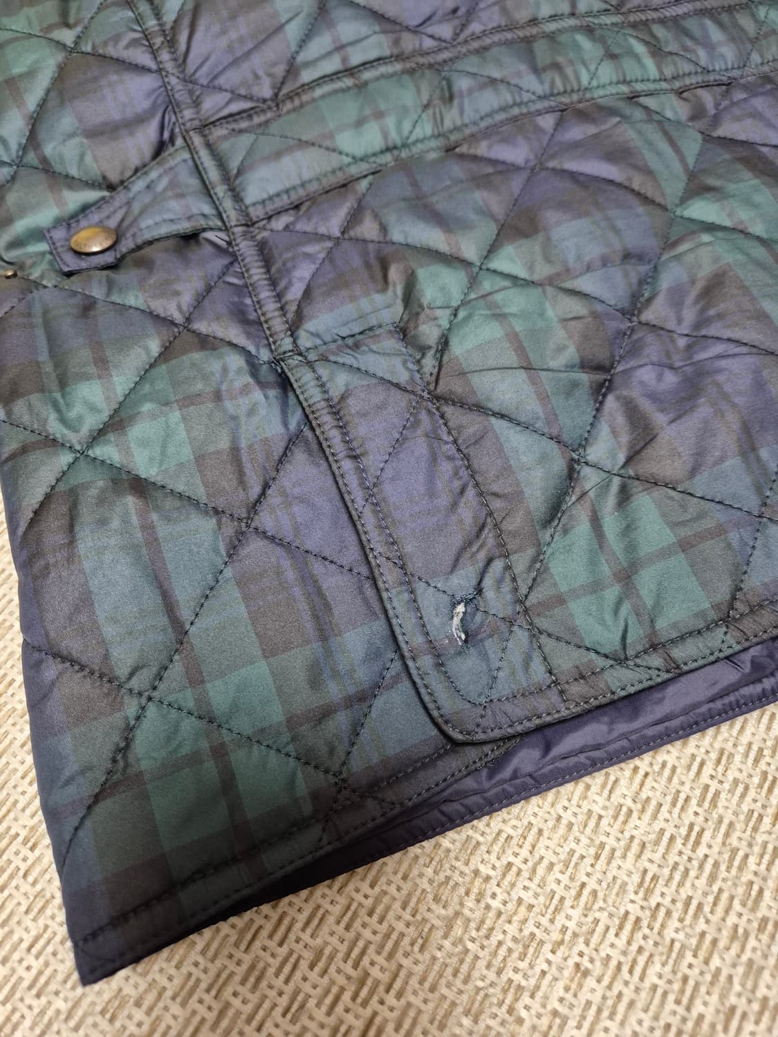 폴로 랄프로렌  블랙와치 타단 체크 패딩 조끼 라지 남성 상품이미지10