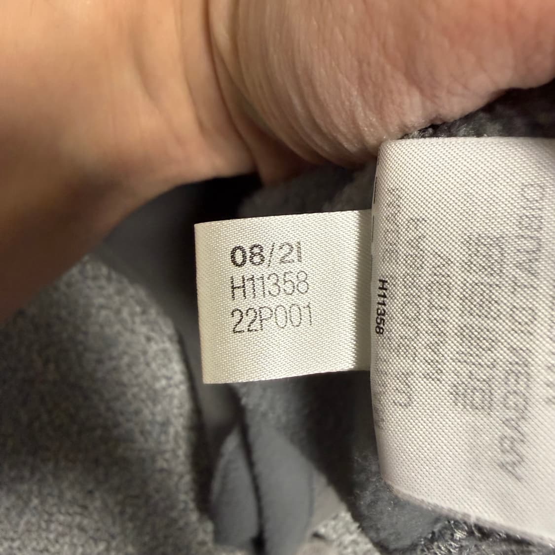 아디다스 파이어버드 스몰로고 기모 후드티 그레이 XL 상품이미지6